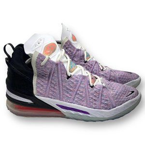Nike Lebron 18 Mens Size 11 Purple Black Athletic Shoes Sneakers CQ9283-900